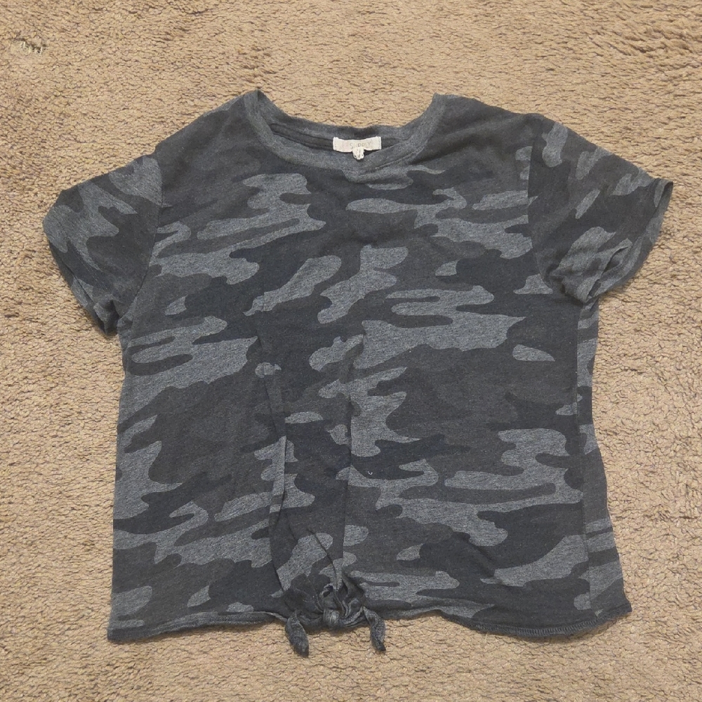 Z Supply Kids Camouflage T-Shirt - Dark and Light Gray